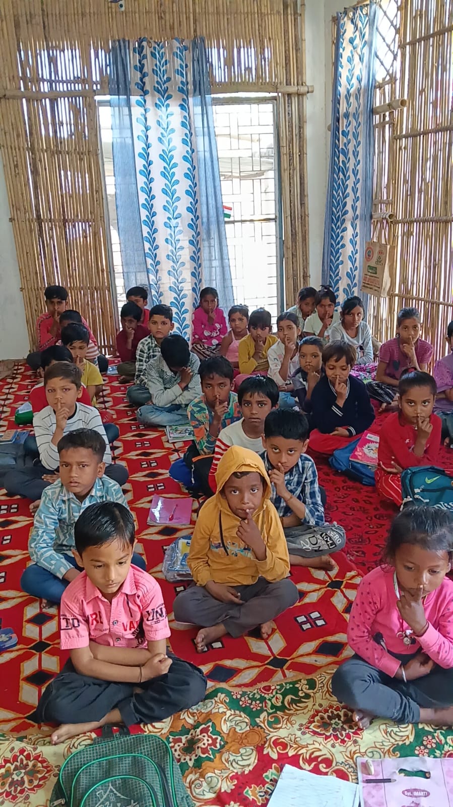 Children participating in a classroom session at the RHSS DLF Ultima centre